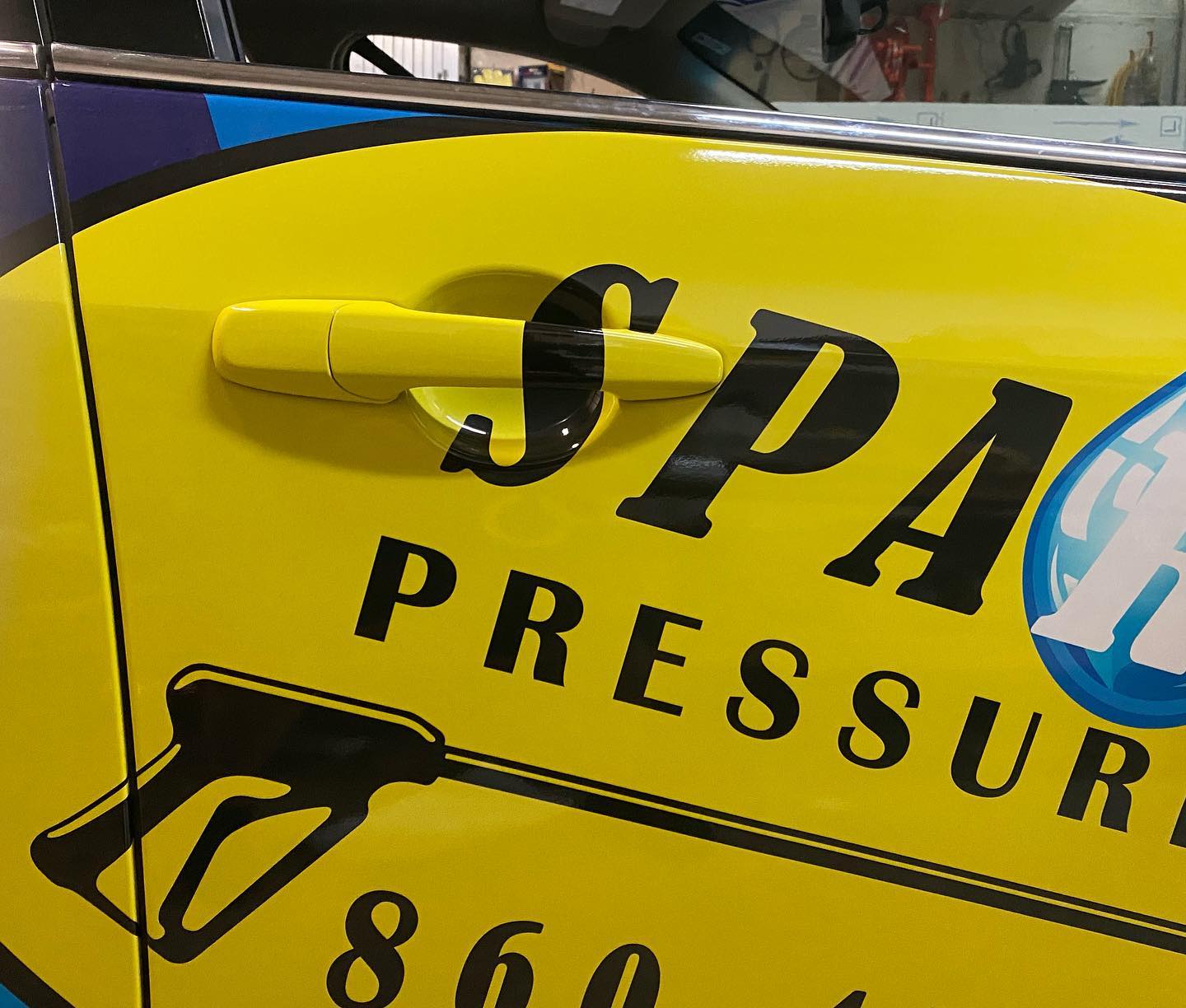 Sparkle Pressure Wash Car Wrap 3