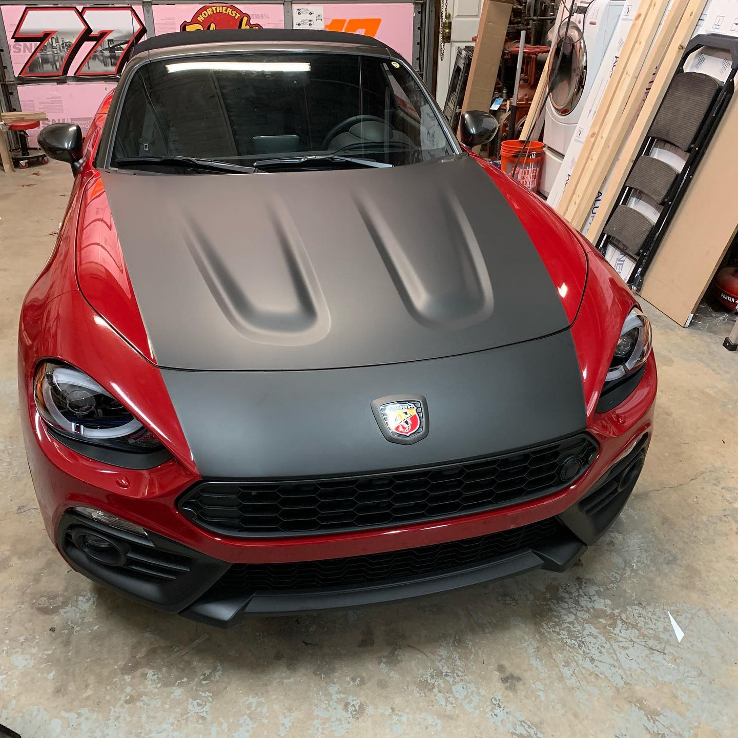 The Color Change # Red Car Wrap